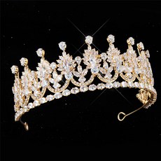 結婚頭飾 tra023, 金黃色, 1個