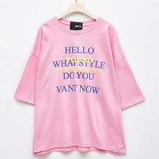 비엔엑스 여성용 헬로우 박스핏 라운드넥 티셔츠 BU1TS069L0