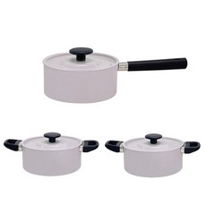 BEKA 貝卡 電磁爐適用Correct系列陶瓷塗層鍋具 3入組, 薰衣草紫, 單柄湯鍋18cm+雙耳湯鍋20cm+24cm