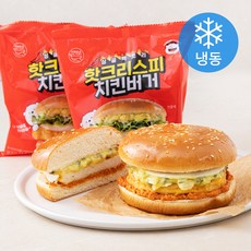 싱글팩토리 핫크리스피 치킨버거 (냉동), 190g, 1개입, 6개