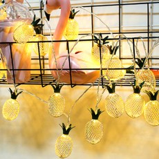 鳳梨造型20燈USB LED燈串組 3m, 混合顏色