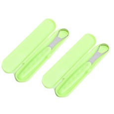 Roots舌苔刷 2入+盒子 2入組 淺綠色, 1套