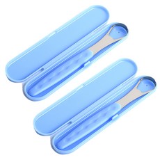 Roots 舌頭清潔劑 2p+Case 2p 套組藍色, 1套