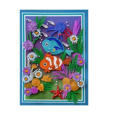 FORONEMILLION 海底魚群鑽石畫DIY組, 1套, 混合顏色