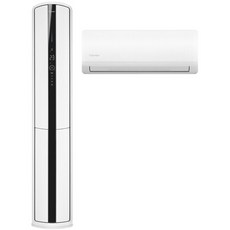 캐리어 인버터 76㎡ + 18.7㎡ 멀티형 에어로18단 에어컨 방문설치, OSCC230AAWWMDG, 일반배관형