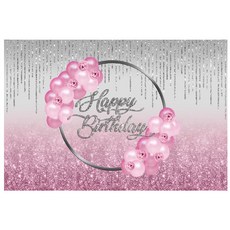 瑟琳圓形美妝派對裝飾生日橫幅, A08