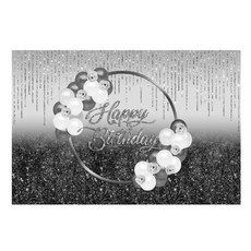 瑟琳圓形美妝派對裝飾生日橫幅, A09