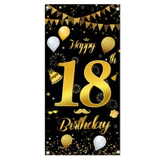 셀레네 블랙골드 생일 배너, A03