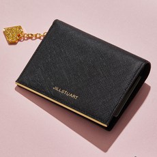 JILLSTUART 吊飾牛皮雙折短夾