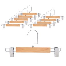 兒童款原木衣架, 10個, 混合顏色