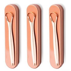 With Living 玫瑰金不鏽鋼簡約刮舌器 + 硬殼收納盒, 3套