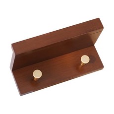 W Able 客廳迷你壁掛層架掛勾 18 2掛勾, 棕色