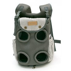 AMYLOVESPET Dog Front Bag Narani Front, 條紋灰色
