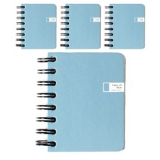 TOCTOC 線圈左翻筆記本 120頁, 4個, 藍色