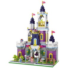 프랜디 나노블럭 랜드마크 대형 건축물 신데렐라 캐슬 SM9911-1, 혼합색상, 1개