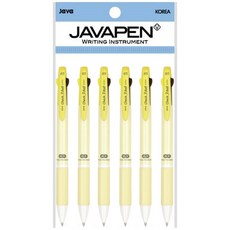 JAVAPEN Check 3色多功能筆 0.5mm, 黃色, 6個