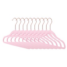 어린이용 라이트 컬러 벨벳 논슬립 옷걸이 30 x 20.5 cm G490, 10개, 핑크(G4904)