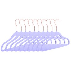 어린이용 라이트 컬러 벨벳 논슬립 옷걸이 30 x 20.5 cm G490, 10개, 퍼플(G4906)