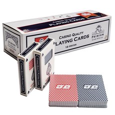 Huni Gamble 雙面壓花泡沫面料高級俱樂部特別 JJ 網格圖案德州撲克牌 2 x 6p 套裝撲克尺寸, 藍色, 紅色