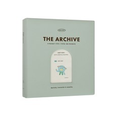 아이코닉 아카이브 씰북 띠부띠부씰 앨범, 03 Mint grey, 20매
