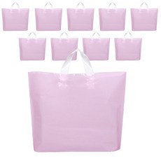 리빙앤도 휴대용 PE 의류 마트 쇼핑백 L, 퍼플, 10개