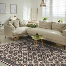 이정데코 아르잔 기하학 로얄 패턴 사계절 거실 러그 카페트