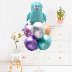 海豹氣球插座組, 3套, 金屬混色