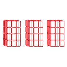For One Million貼紙標籤貼紙姓名貼紙小格 60入, 3個, 紅色