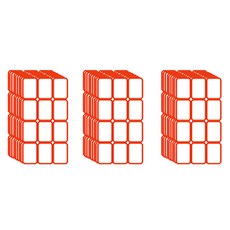 For One Million貼紙標籤貼紙姓名貼紙寬闊的格子 60入, 3個, 紅色