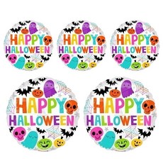 彩色恐怖萬聖節氣球 45cm, 5個, 混色