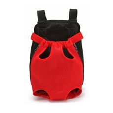 메이크포 강아지 포대기 산책 가방, 레드, 1개