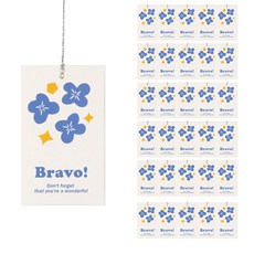 Bravo 幸運草吊牌, 100個, 混合色
