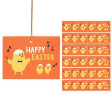 小雞復活節吊牌, 100個, 混合顏色