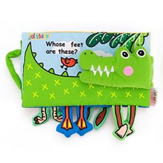 jollybaby 嬰兒鱷魚布故事書, 混色