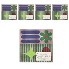 5彩色紙, 5套, 16色