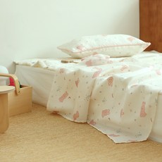 ChezBebe 幼兒人造纖維毯, 兔子款白色