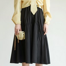 Paperments 褶皺傘狀中長裙 01813