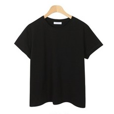 린다샵 여성용 차카디 무지 실켓 반팔 티셔츠 T9707K25