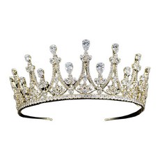 데이먼 아름답고 화려한 타입의 셀프웨딩 티아라 sdm005, 골드, 1개
