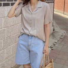 슈가펀 여성용 더치 소프트 린넨셔츠