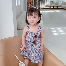 JOY MULTI 幼兒碎花無袖連衣裙