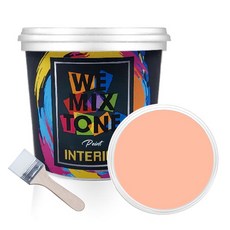 WEMIXTONE INTERIOR 수성 페인트 1L + 붓, WMT0377P01 + 랜덤 발송, 1세트