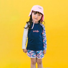 GOING KIDS 童款防曬泳衣+短泳褲+緊身長泳褲+遮陽帽組