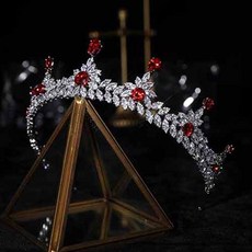 婚禮頭飾 cxz008, 1個, 紅色