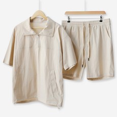 하이후 쿨에어 사방스판 아노락 반팔 상하의 세트