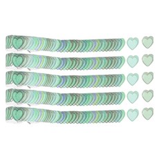 베러바이즈 다이어리 꾸미기 종이 데코 하트 마스킹 테이프 스티커, 03 포레스트그린, 5개