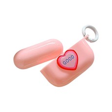 SolRoom 愛心印花AirPods pro TPU保護殼, 單品, 粉色