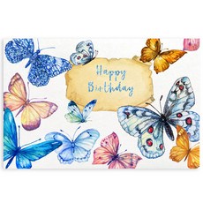 Selene 可愛蝴蝶派對生日橫幅, A04