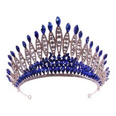 自助婚紗 奢華新娘皇冠 aoo103, 1個, 藍色