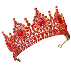 自助婚紗 新娘皇冠 vmv993, 紅色, 1個